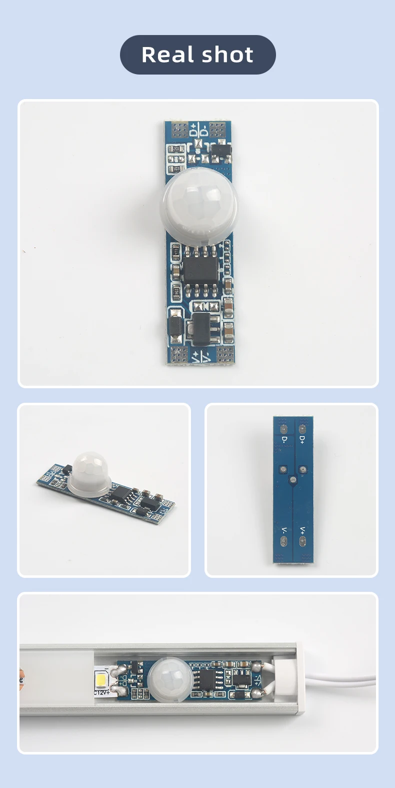 12V 24V PIR-Bewegungssensor-Schaltmodul LED-Streifenlicht Infrarotsensor Körperbewegungserkennung Automatisches Ein-/Ausschalten – Detail 6