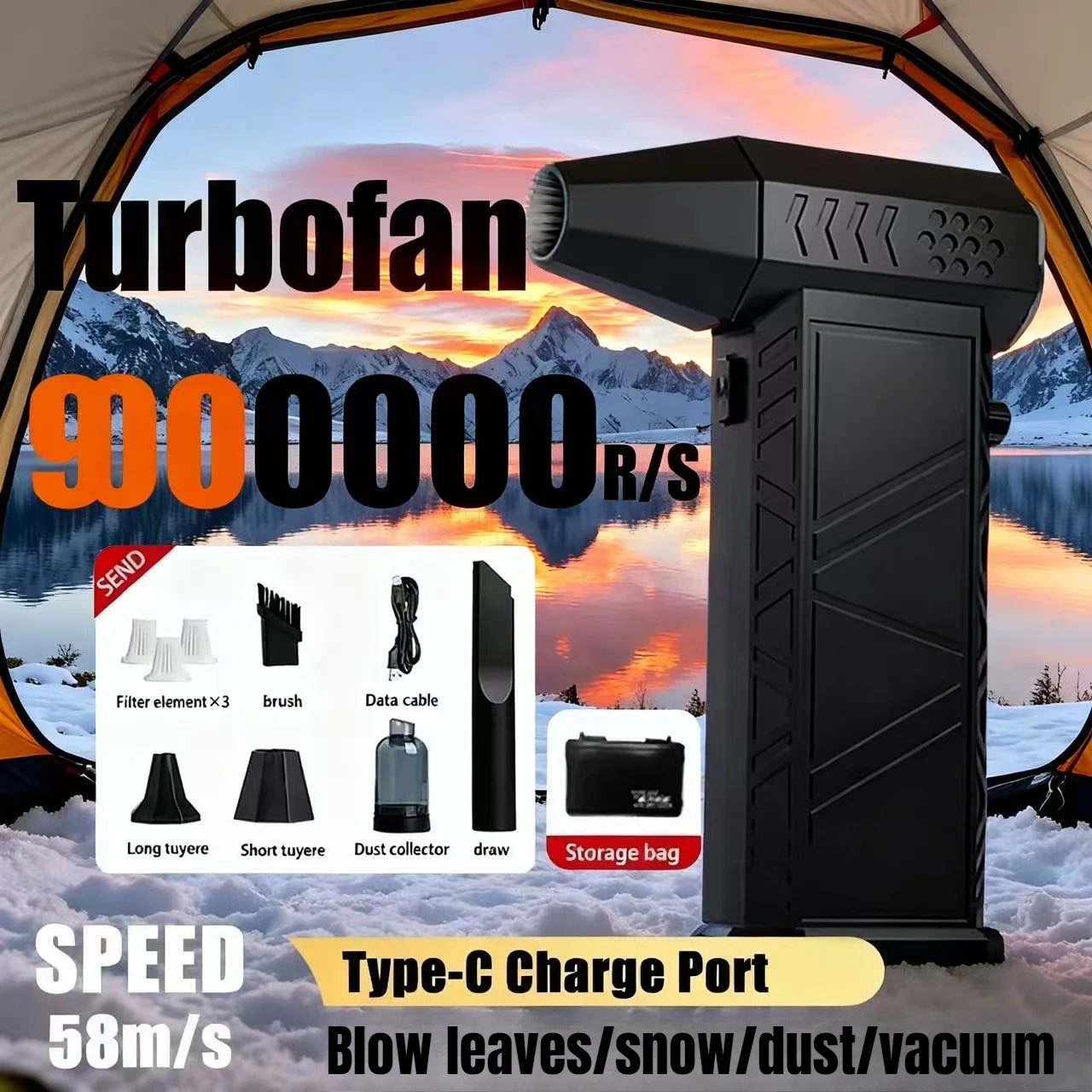 

900000RPM Air Blower X6 Powerful dust Vacuum Cleaner Fast Charging Strong Wind Brushless Violent Fan Cleaning Equipment