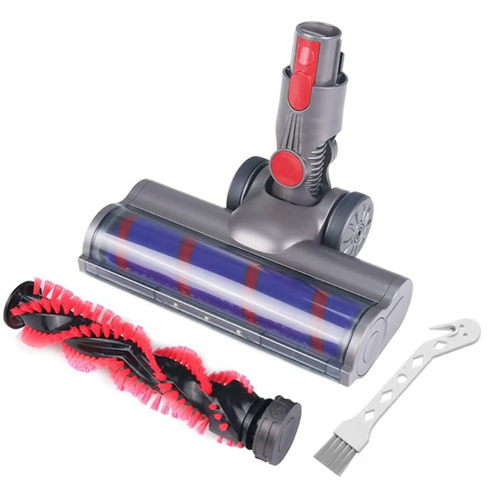 

For Dyson V7 V8 V10 V11 V15 Vacuum Cleaners with Replacement Soft Roller Brush Bar LED Headlights Floor Brush Attachment