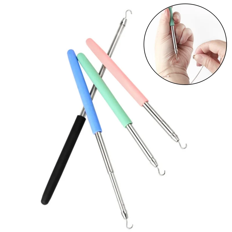 

1PC Bracelet Helper Tool Hook Easy Jewelry Wearing Tool Aid Assistance Metal Portable Bracelet Buddy Fastening Helper