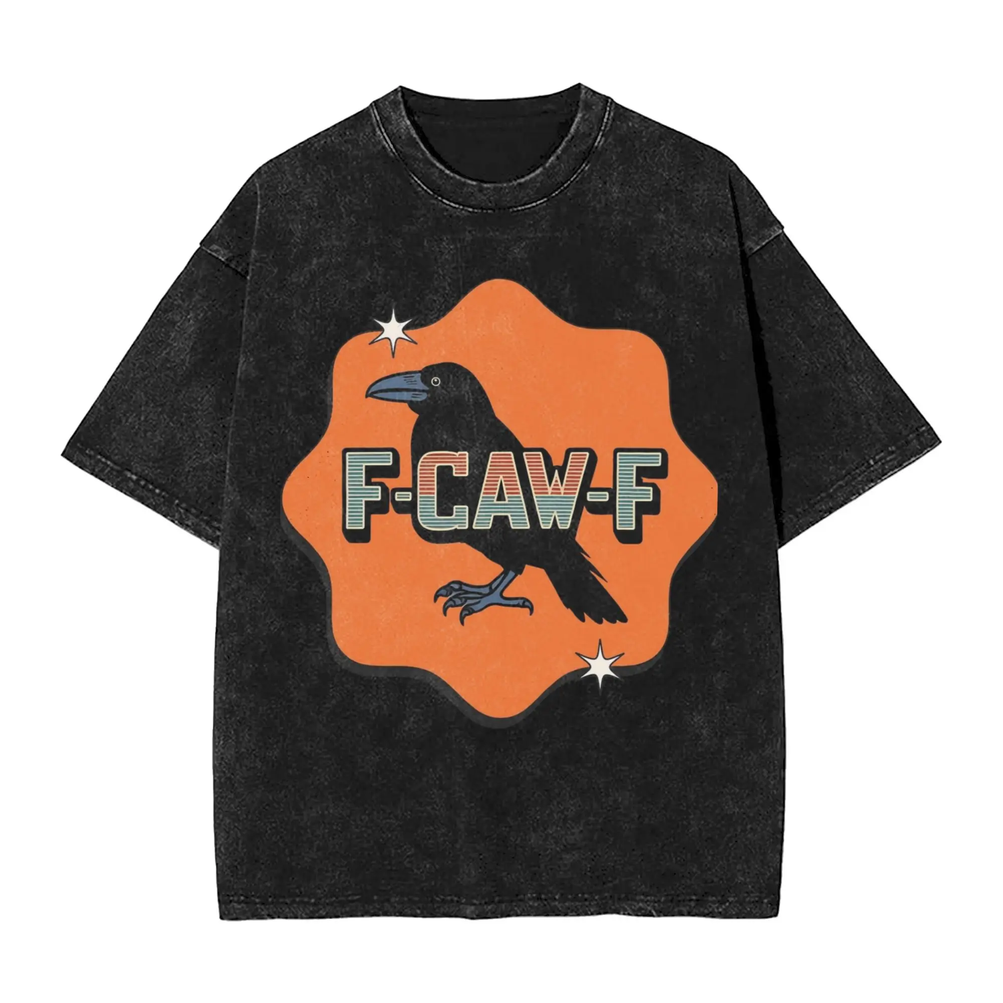 

F Caw F Logo T-Shirts Men Fashion Cotton Tees Crew Neck Short Sleeve T Shirts Plus Size Clothes