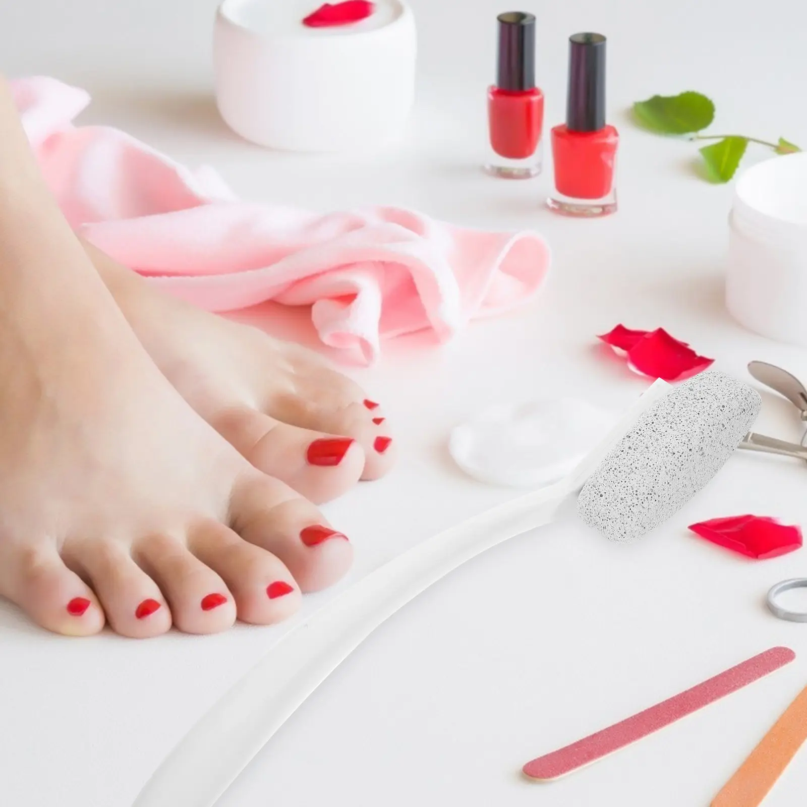 

1pcs Foot File Callus Remover Long Handle Pumice Stone Pedicure Tool Portable Feet Scrubber Dry Skin Remover For Men Women