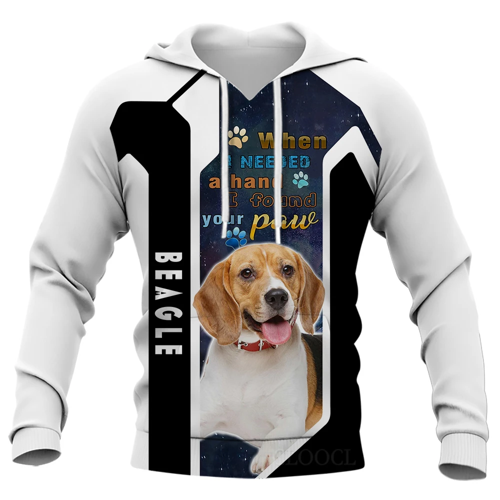 

CLOOCL Men Hoodie 3D Graphics Animal Beagle Printed Women Pullover Hooded Sweatshirt Fashion Hooded Jacket Teenage Clothing