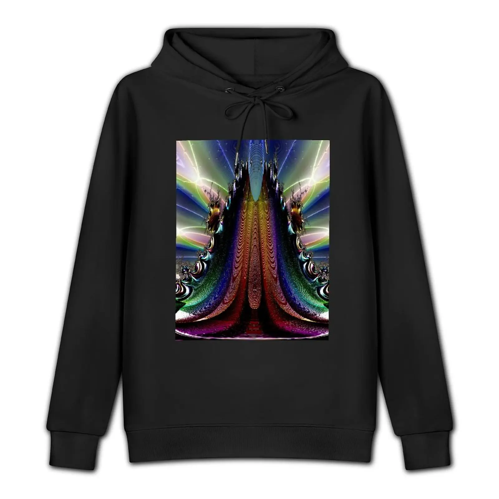 Fractal Volcano with Colorful Lava Pullover Hoodie anime clothes korean clothes autumn clothes man hoodie