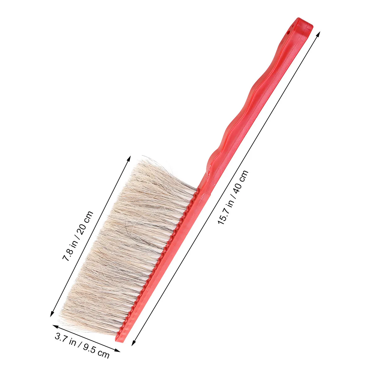 Red Plastic Bee Cleaning Brush Horsehair Bristles Lightweight Strong Build for Safe Bee Removal from Nests Beekeeping Supplies
