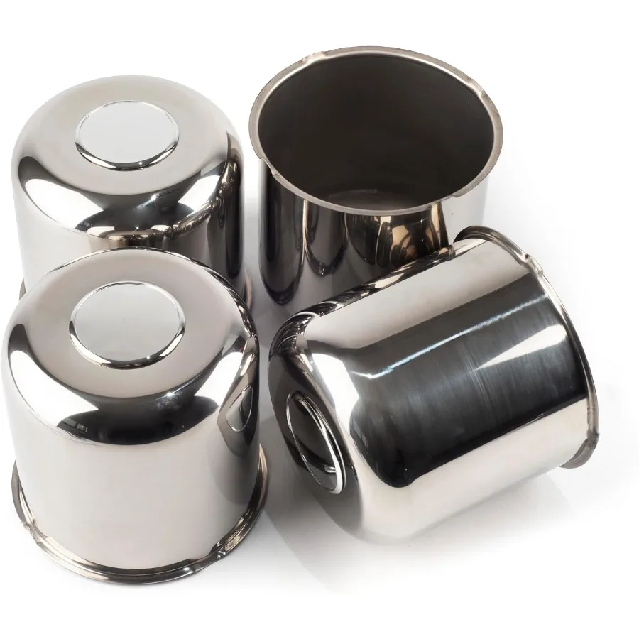 

4 шт., 5,15-дюймовые центральные колпаки колес прицепа из нержавеющей стали, нажимные, диаметр 5,12 дюйма, диаметр 4,95 дюйма, высокая верхняя съемная крышка ступицы для грузовика, внедорожника, автофургона