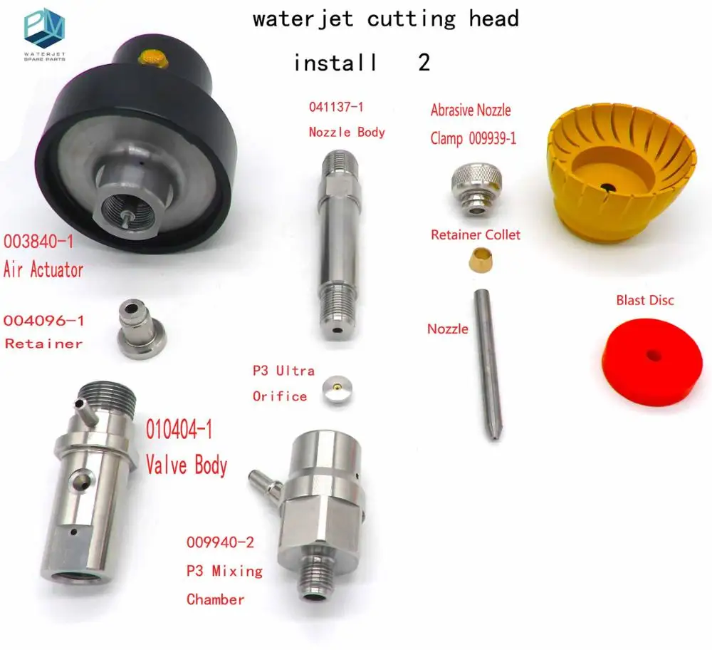 Waterjet P3 Cutting Head Assembly 009966-1 for Water Jet Cutting Head Parts Cutter Head Spares