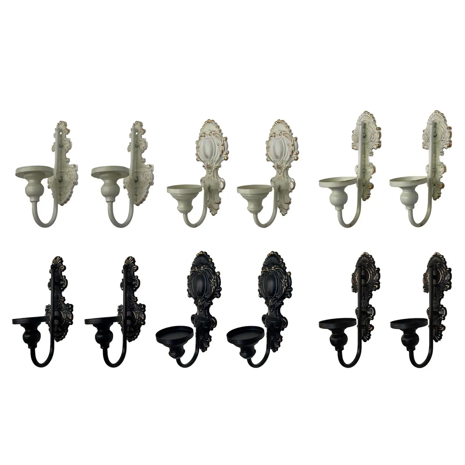 Metal Mum Aplik Centerpiece Süs Çok Amaçlı Retro Duvar Mumluklar Düğün Oturma Odası Parti Yatak Odası Şömine için