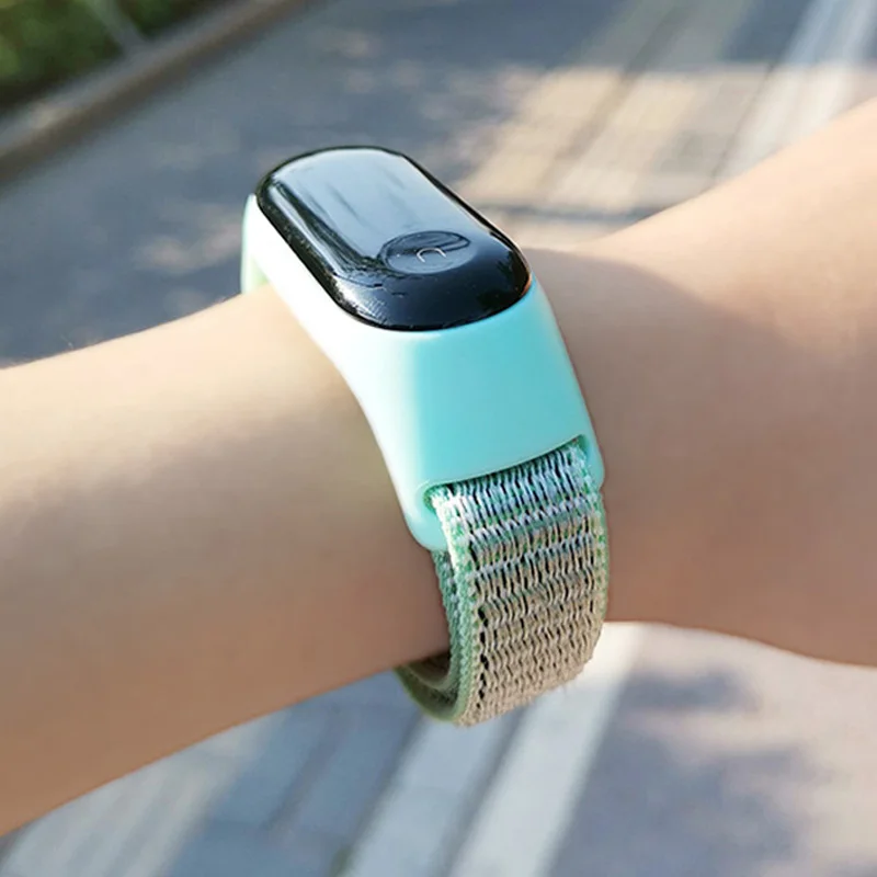 Xiaomi mi band 용 나일론 루프 스트랩 4 7 6 5 팔찌 시계 밴드 pulse... - 3