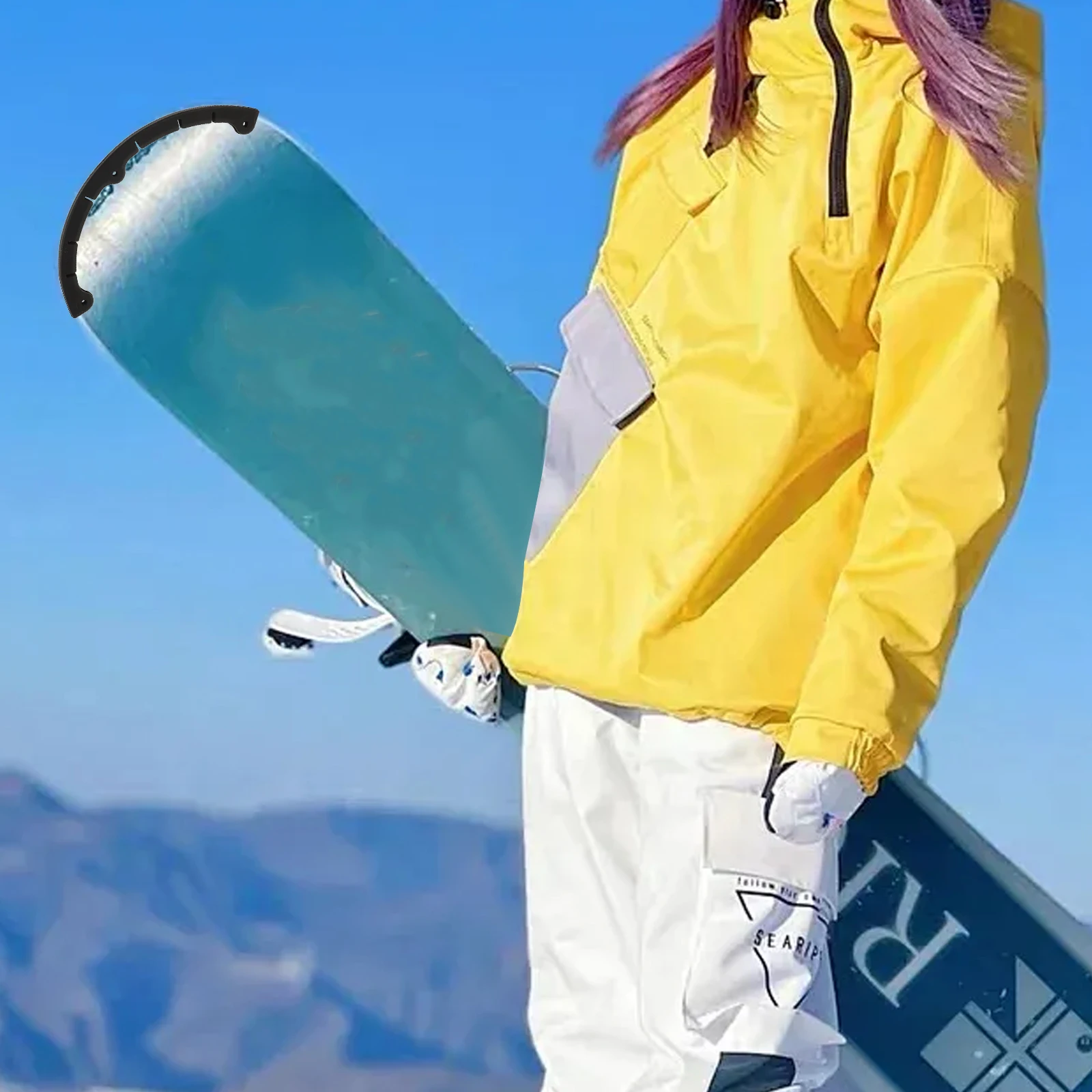 

Snowboard Edge Protector Durable Lightweight Pvc Guard Head Tail Collision Protection Longboard Accessories Skid Plate Bumper