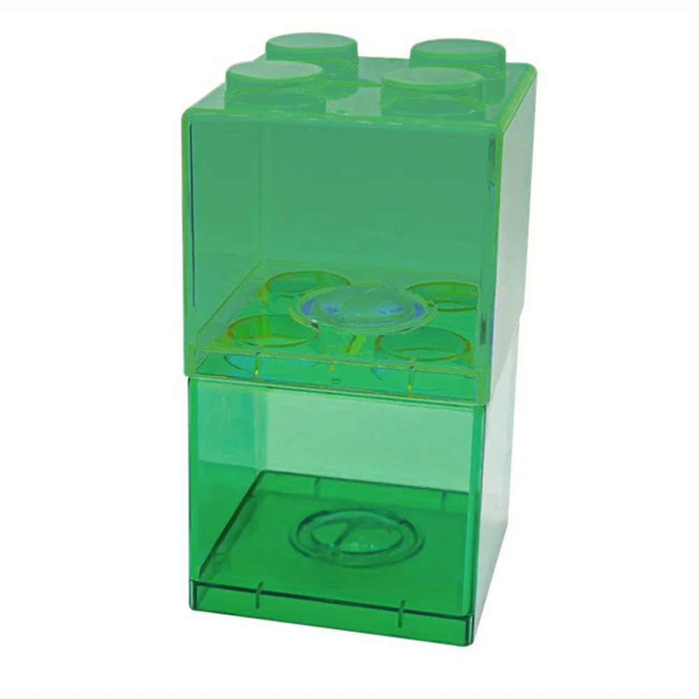 Stackable Building Block Money Saving Box Home Decor Holiday Gift Portable Money Jar Coin Storage Box Gradient Letter Pattern