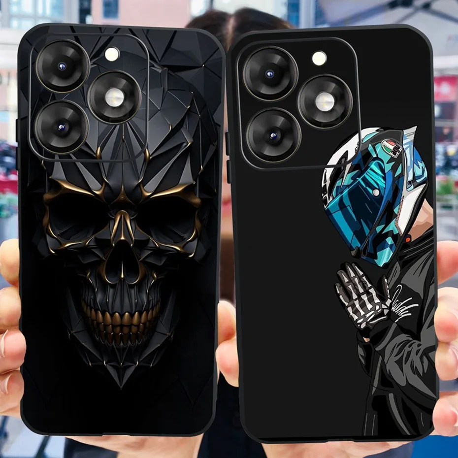 Fashion Patteren Case For ITEL A70 Soft Silicone TPU Back Cover For ItelA70 A 70 Itel A665L Black Color Phone Cases