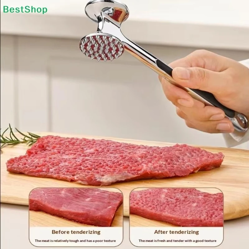 1pc Double Sided Steak Meat Hammer Beef Household Meat Hammer Tendon Breaker Patting Pork Chops Meat Hammer Kitchen Tools