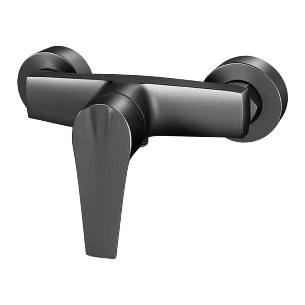 Brass Wall Mounted Shower Mixer Valve Single Handle for Bathtub and Shower Use Down Outlet for Handheld Hose Fit