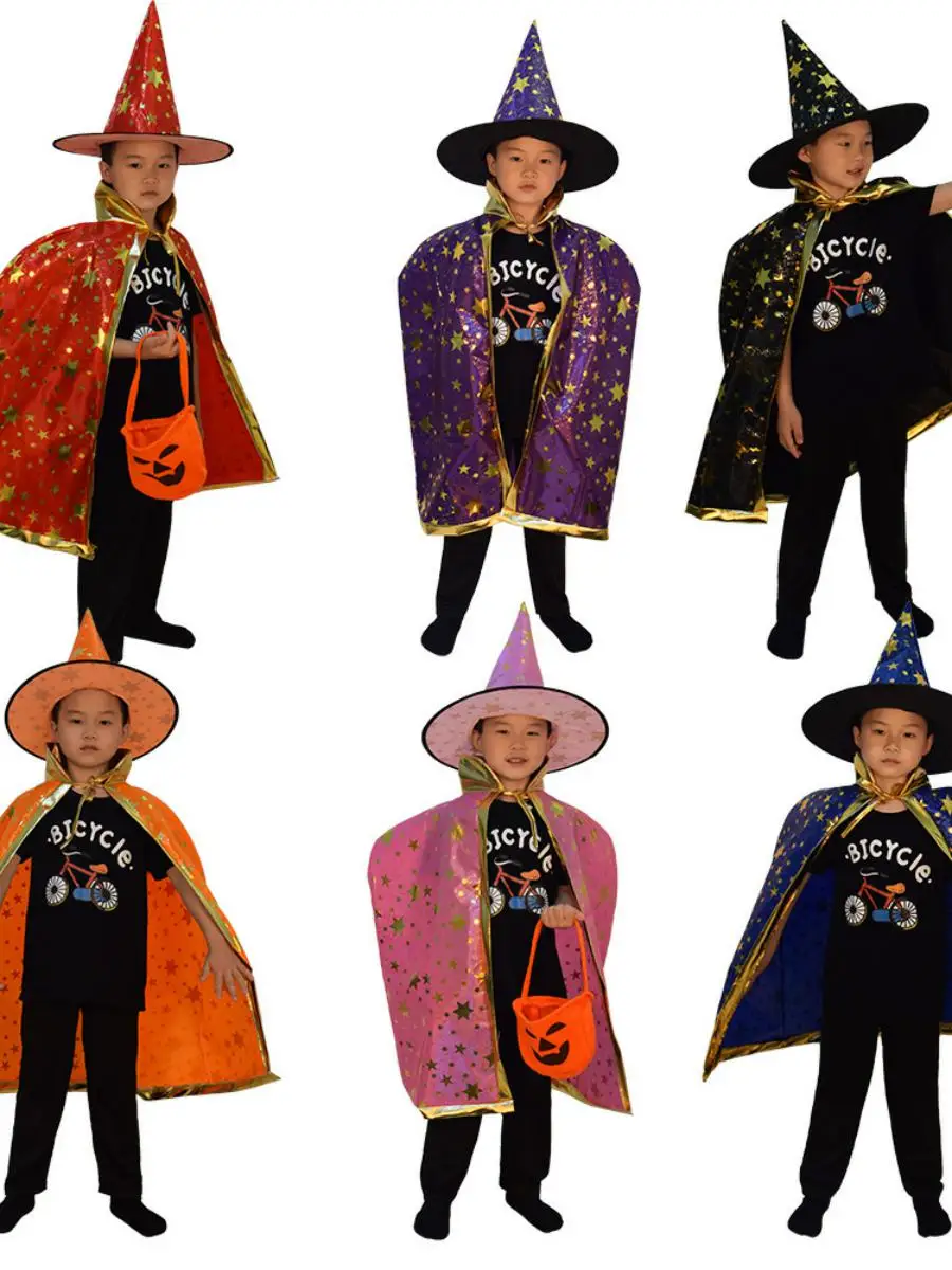 Nouveau loween Costume de spectacle sur scène pour enfants Cosplay ow vêtements de plang de rôle bleu Polyester vêtements ethniques traditionnels