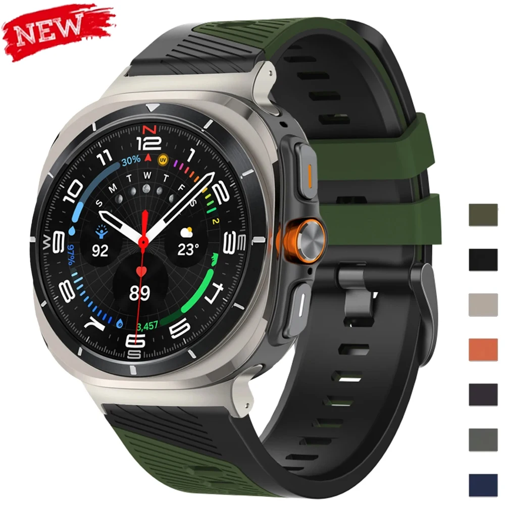 Sportarmband für Samsung Galaxy Watch Ultra 47mm Silikon Correa Band für Samsung Galaxy Watch 8 40/44mm 8classic 46mm Armband