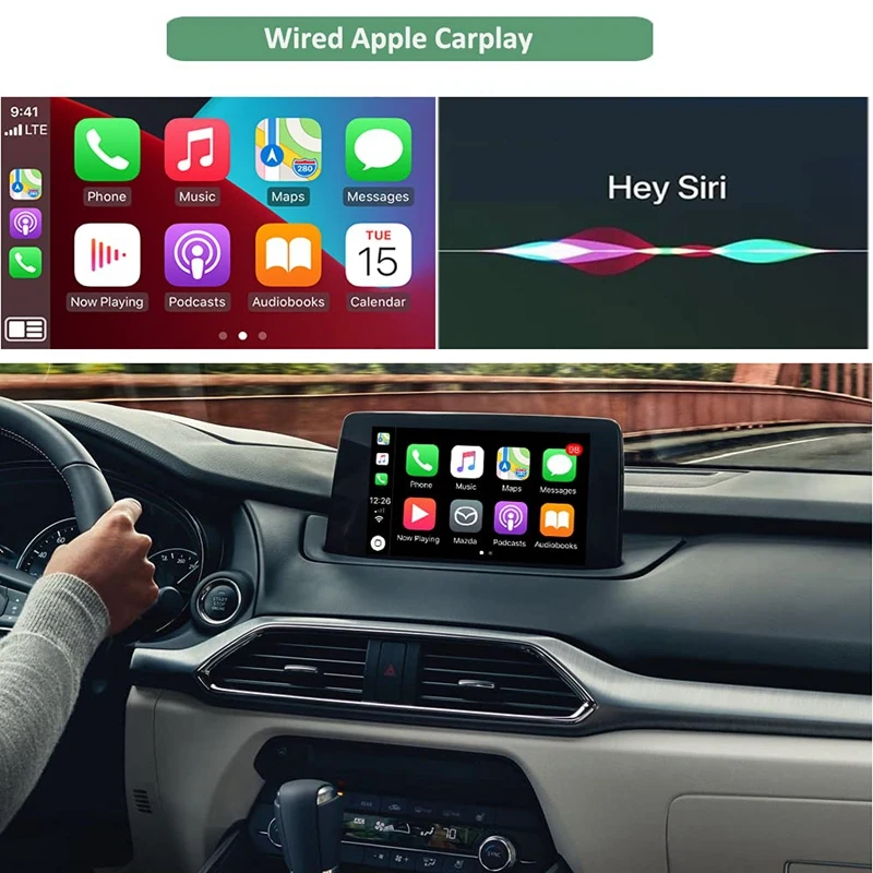 For Apple Carplay Android Auto USB Aux Adapter Hub Retrofit Kit For Mazda 2 Mazda 3 Mazda 6 CX-3 CX-5 MX5 TK78-66-9U0C