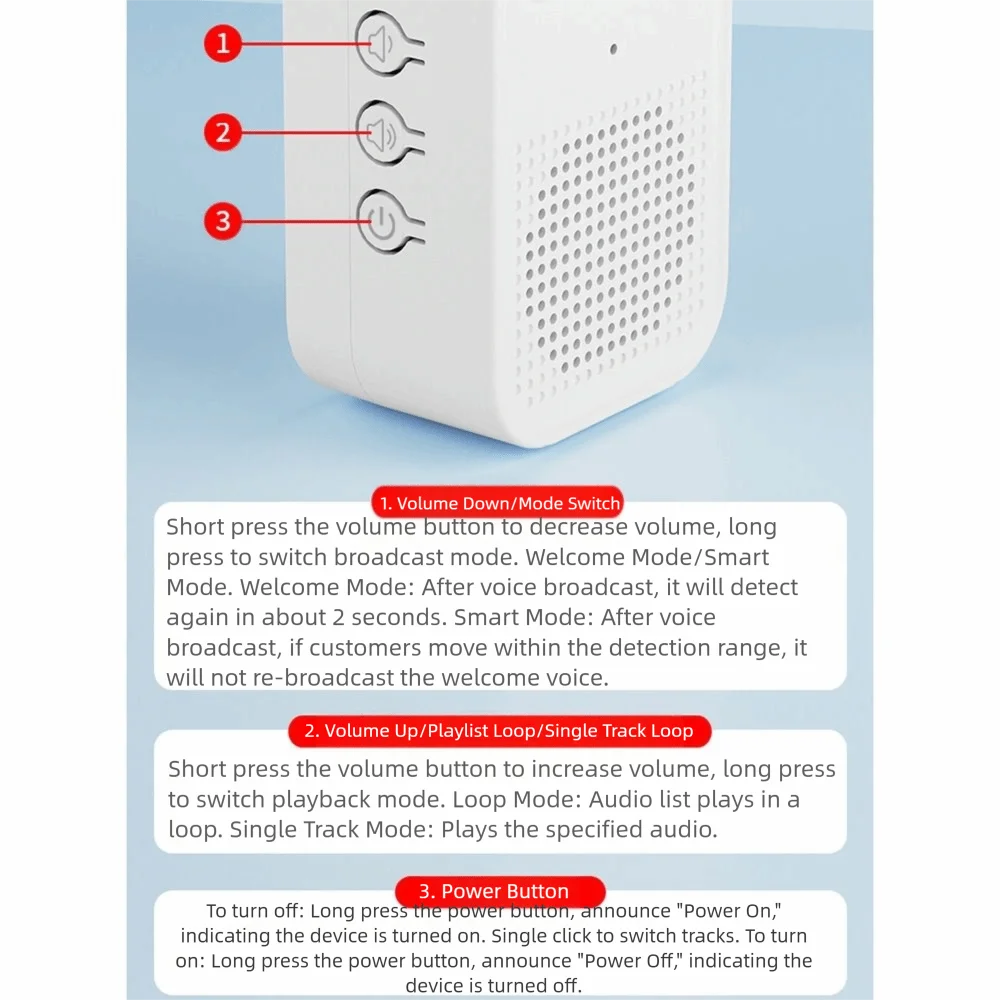 Sensor infrarrojo timbre de bienvenida función de grabación PIR Detector de movimiento puerta Sensor alarma antirrobo inteligente