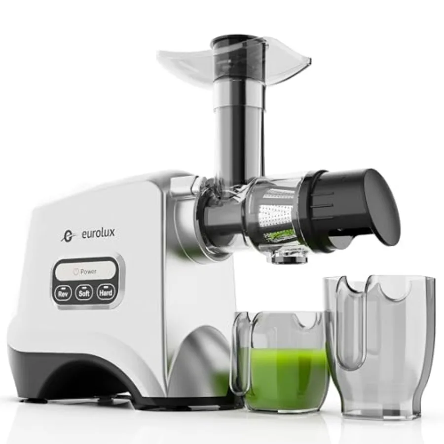 

Slow masticating juicer for home kitchen use BPA-free ABS plastic in matte black ultra-quiet operation with high-yield cold pre