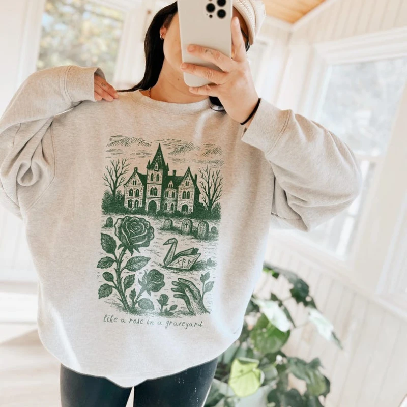 Subtle Dramione Sweatshirt Book Club Sweatshirt Merch Manacled Sweatshirt Enemies To Lovers Sweatshirt Gifts Origami Swan Hoodie