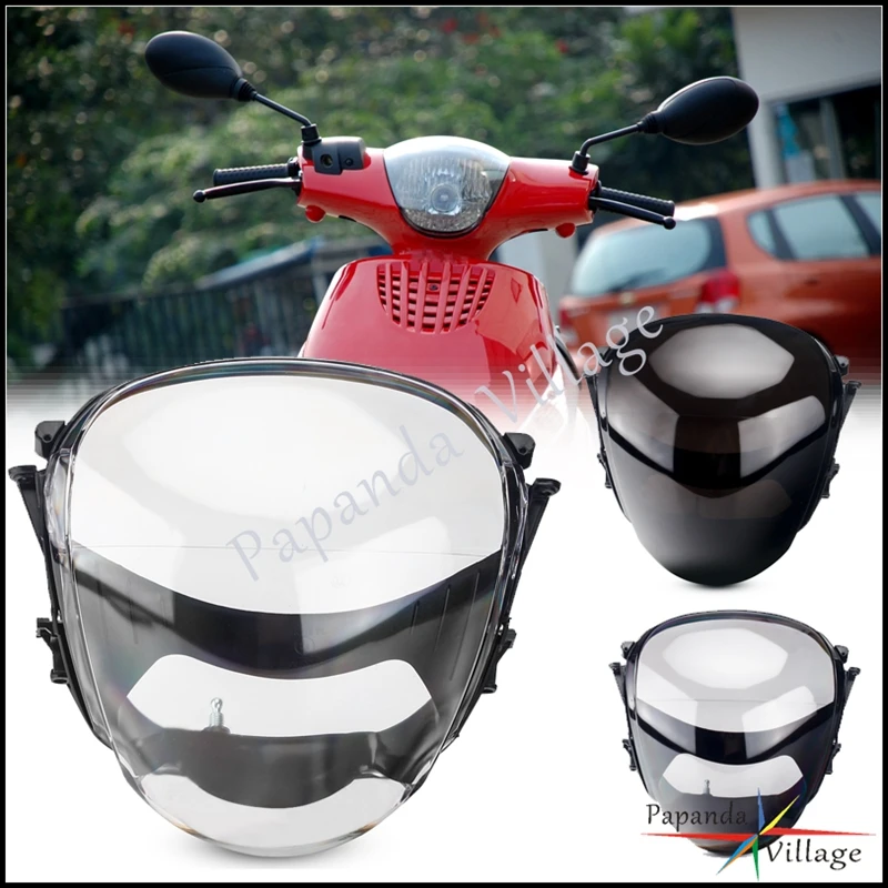 1 Pcs Scooter Headlight Shield For Zip 50 2T AC 49 2T Zip 100 98 4T Zip 125 92-17 Motorcycle Headlamp Glass Front Light Cover