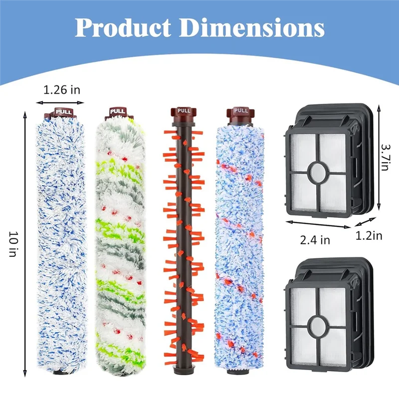 ABBK-Crosswave แปรงอะไหล่และตัวกรองสําหรับ Bissell Crosswave 2328 1785 2306 3888A สูญญากาศแปรงม้วนและกรอง