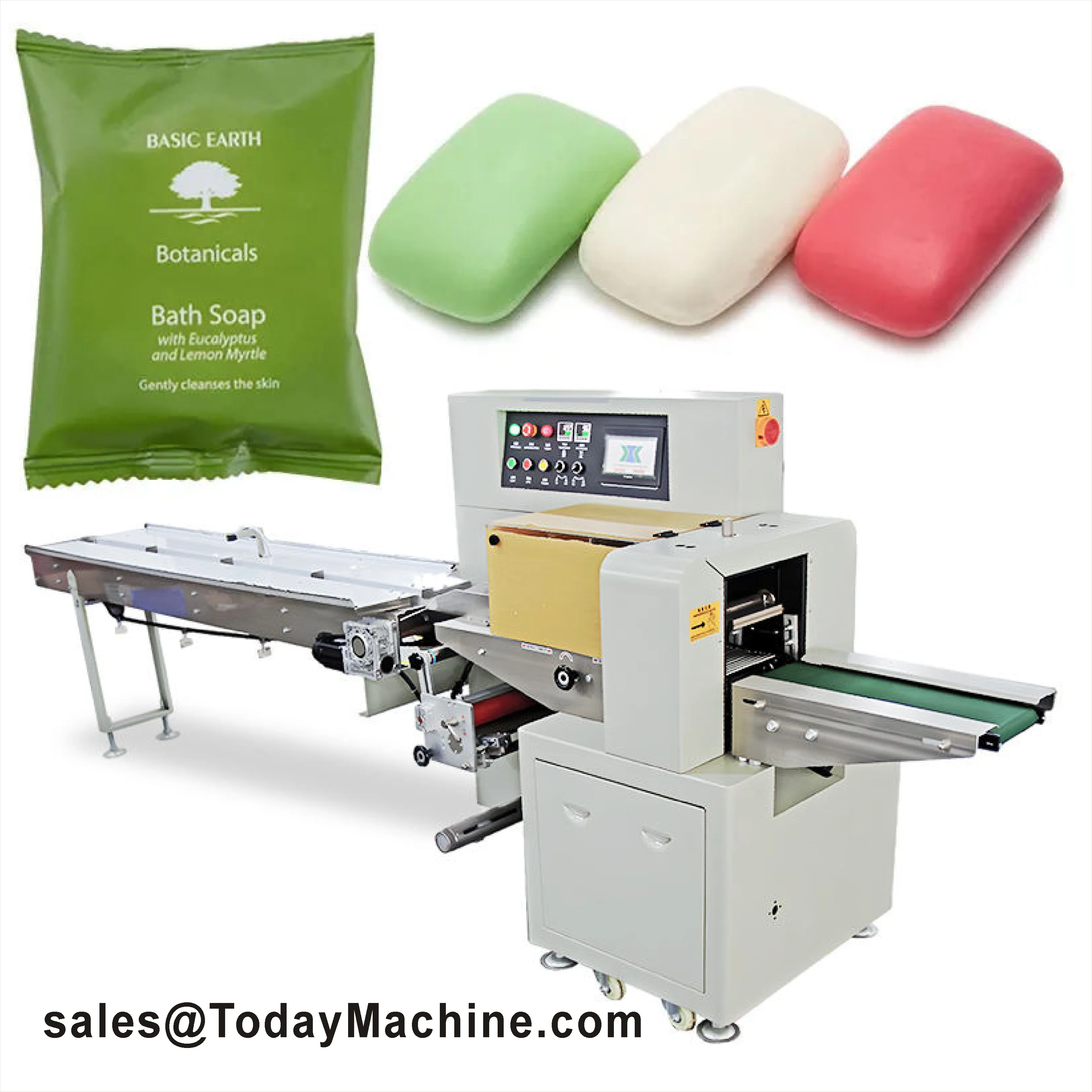 High Speed Automatic Horizontal Pillow Pack Machine Soap Packing Machine Automatic Flow Soap Bar Film Bag Packaging Machine