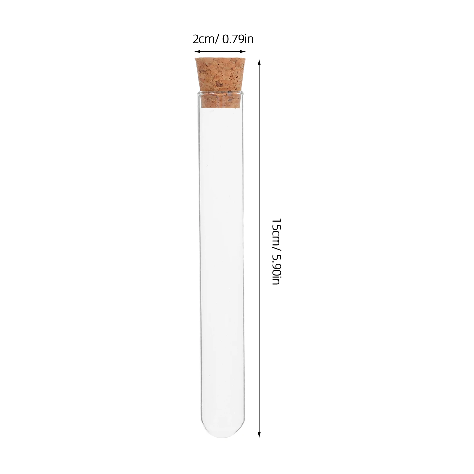 20Pcs Glass Test Tubes 20x150mm Clear Premium Material Cork Stoppers Leak Proof Portable for Sample Lotion Liquid
