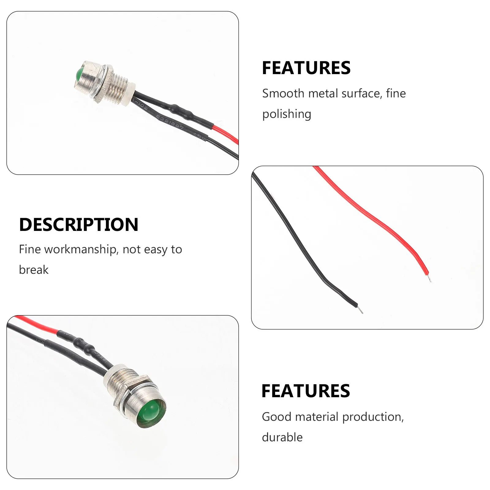 10 قطعة ضوء مؤشر LED ضوء معدني ممتاز لأداة معدات المصنع السفينة مخرطة باستخدام الحاسب الآلي استغلال الزيت الاتجاهي