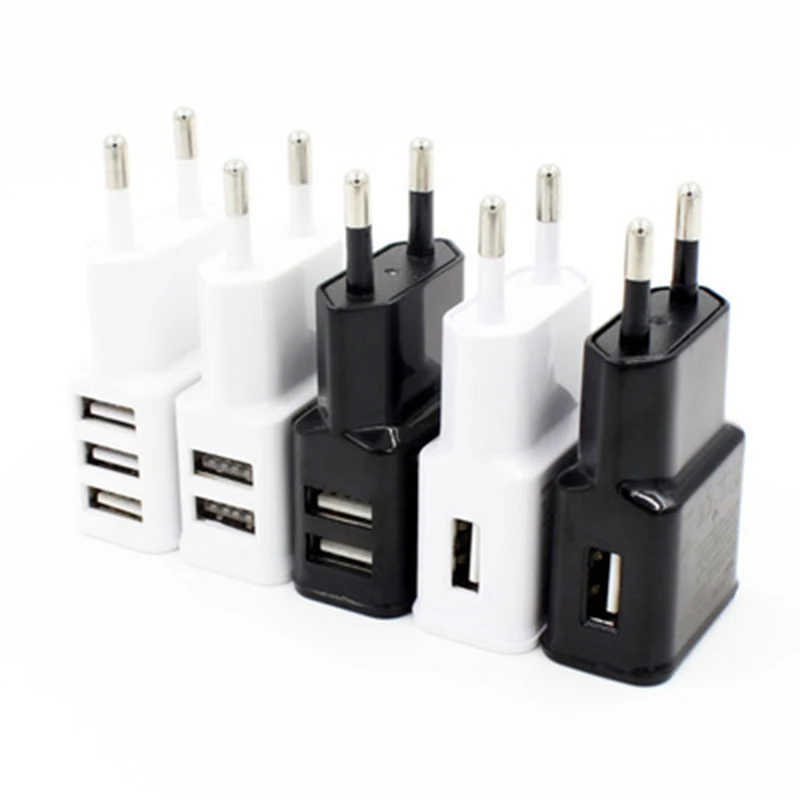 

Universal EU Charger DC 5V Power Supply 2A AC TO DC 220C TO 5V USB Mobile Phone Converter Power Adapter Double Port for Iphone