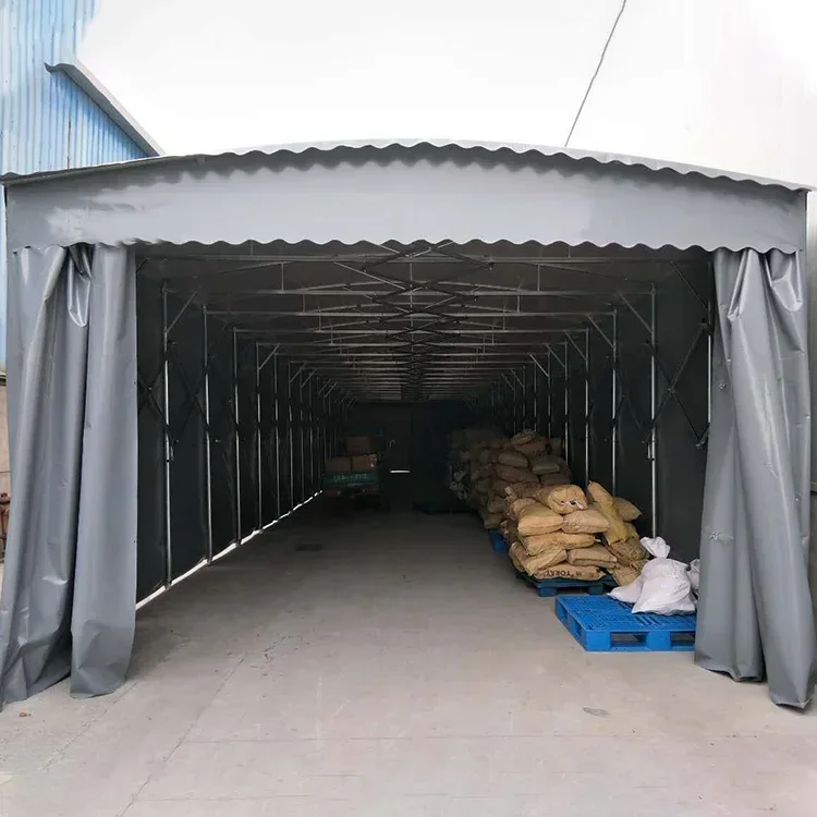 خيمة جراج محمولة قابلة للطي من القماش المشمع للتسقيف بإطارات فولاذية مظلة ظل الشمس في الهواء الطلق خيمة مظلة سحب #5