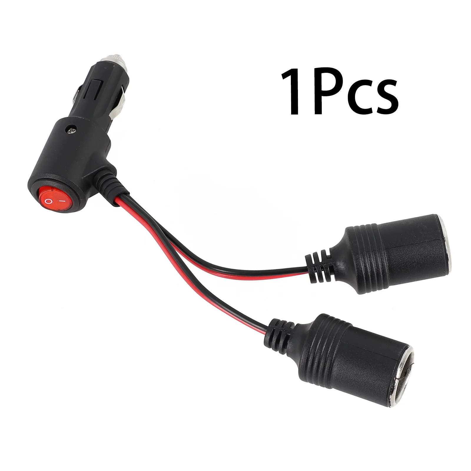 Dual Socket Car Adapter with Quick Installation Connects Easily from One Male to Two Female Ports at 12 24 Volts