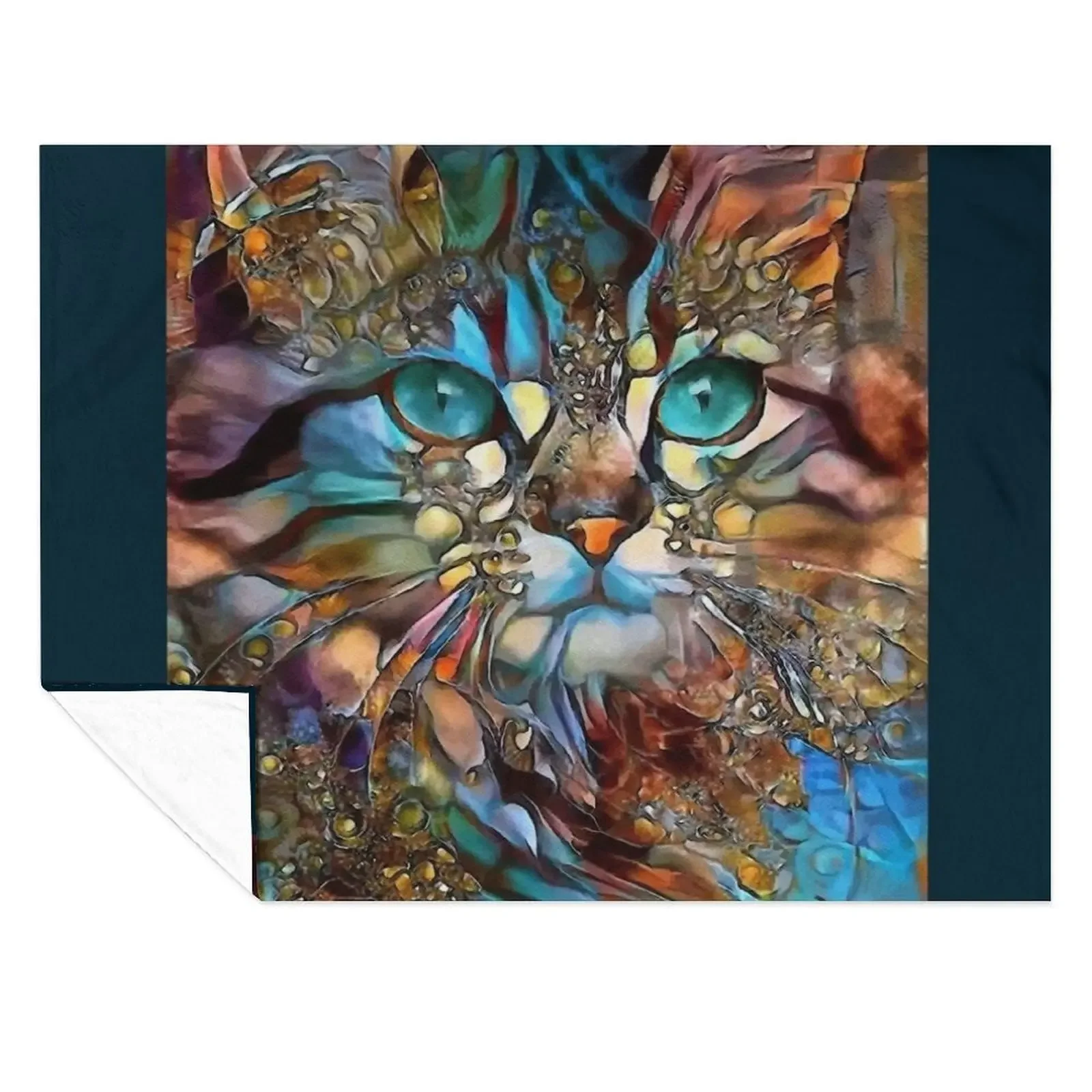 

Andyna, cat, chat, cat, lea roche paintings Throw Blanket halloween Luxury Throw For Baby for winter Blankets