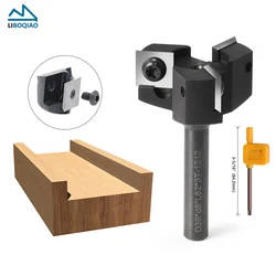 6.35mm 8mm 12mm 1/2mm CNC Surfacing Router Bit for Wood 3-Flute Spoilboard Insert Carbide Slab Face End Milling Cutter