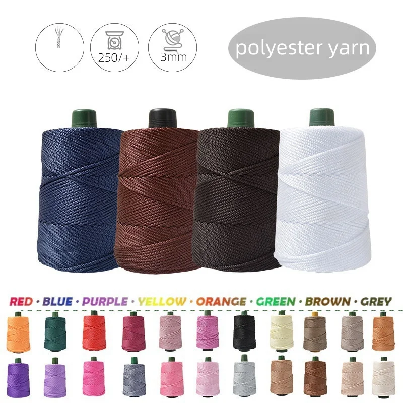 

250g Polyester Yarn Assorted Colors Large Capacity Chunky Knit Blanket Crochet Products To Make DIY Doll Sweaters 대용량 뜨게실