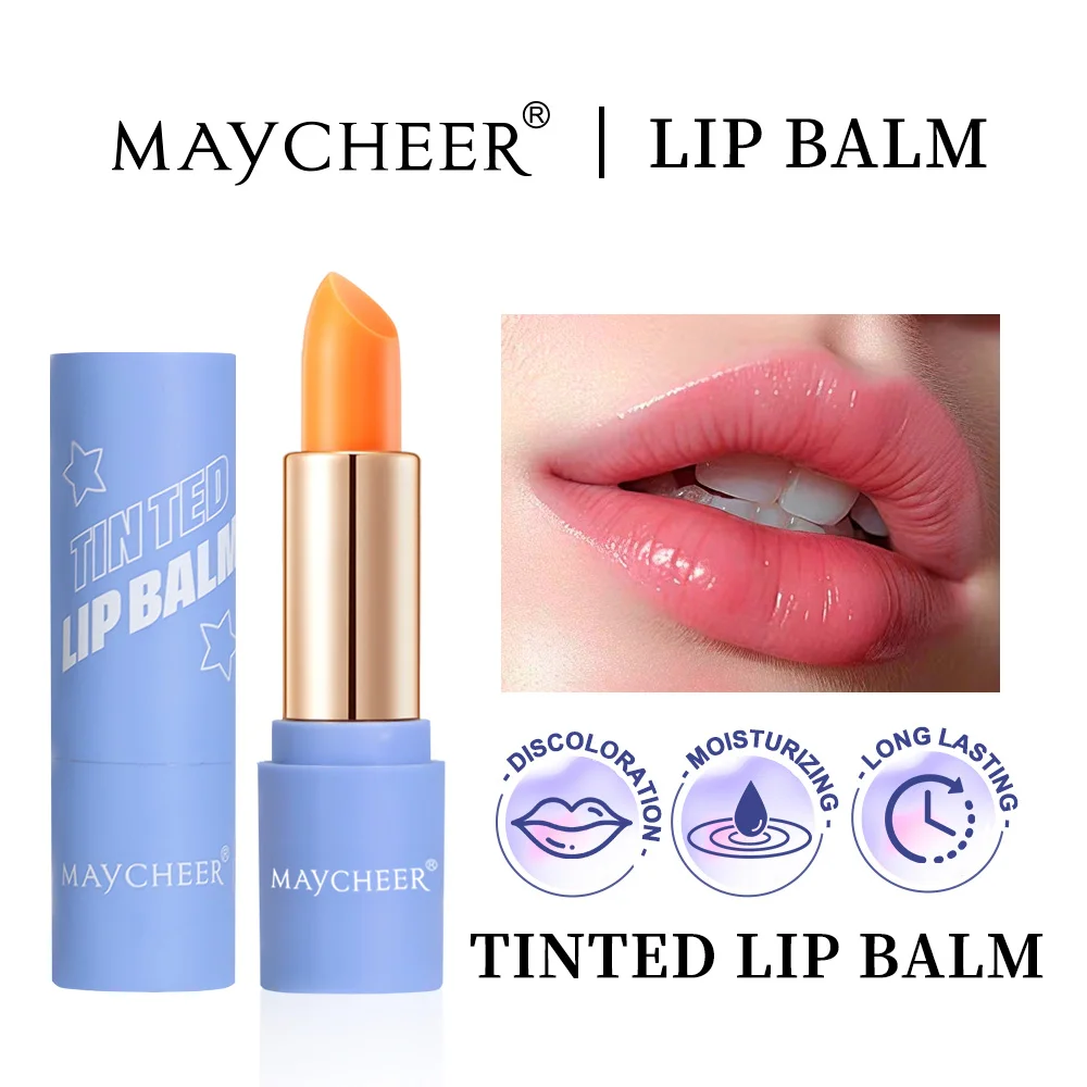 MAYCHEER Beauty Rossetto che cambia colore nero Balsamo per labbra all'acqua da donna Idratante Cambio di temperatura idratante