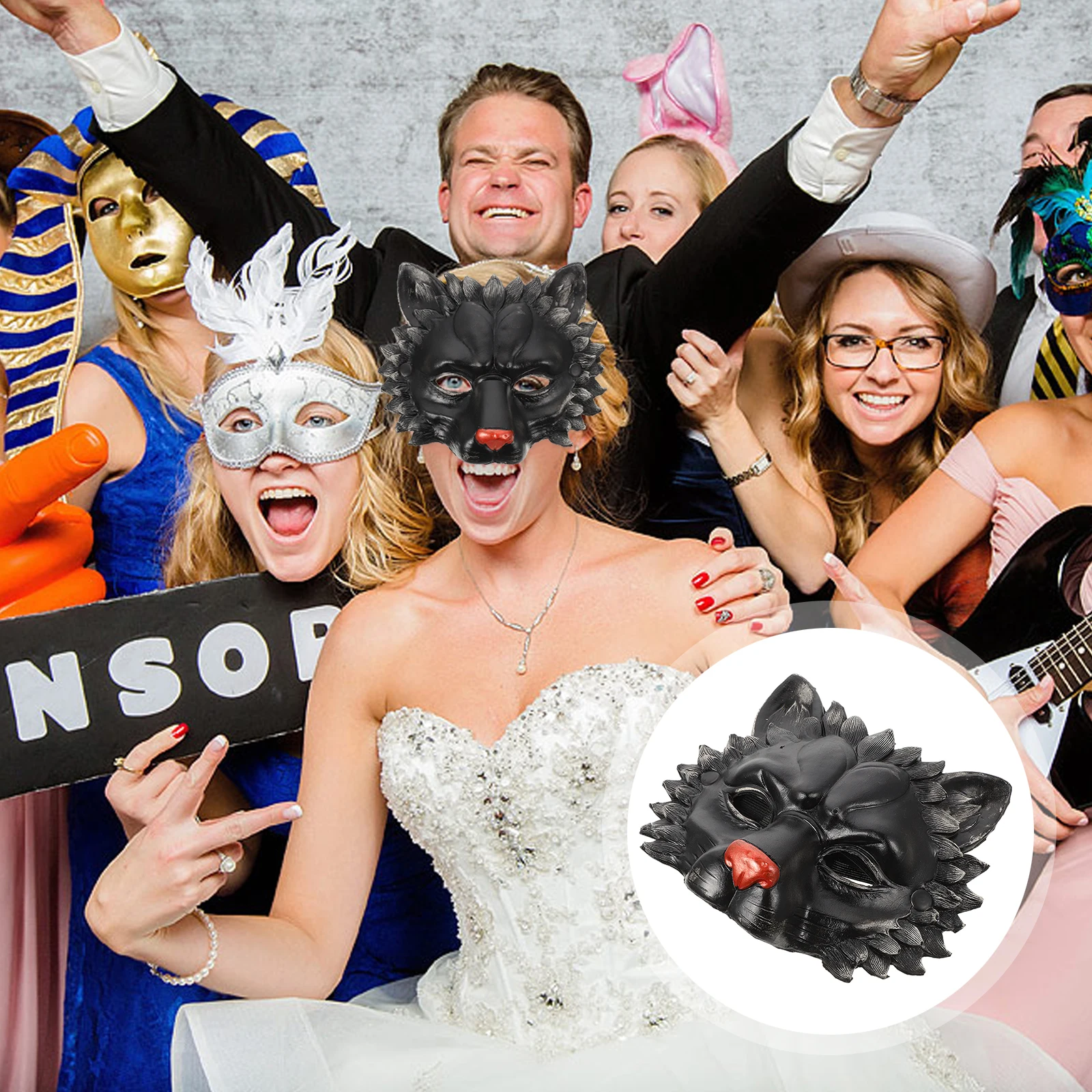 

3D Halloween Cosplay Party Supplies Dance Masquerade Festival Black Costume Accessory For Masquerade Lion Halloween Lion Mask