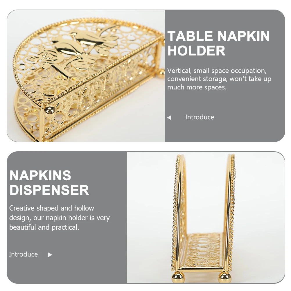 

Hollow For Table Iron Material Space-Saving Modern Kitchen Bathroom Bar Restaurant Party Use Dispenser Decorative Kitchen Napkin