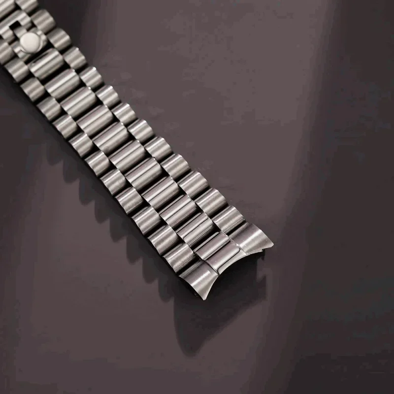 Cinturino per orologio presidenziale in acciaio inossidabile massiccio da 20 mm con estremità curva adatta per cinturino Rolex DATEJUST 316L