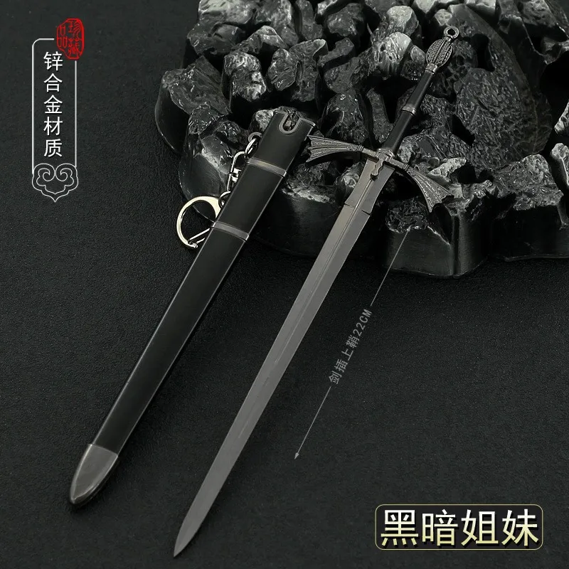 22cm Dark Sister Sword Visenya Targaryen Game GOT of Thrones TV Series Peripheral Full Metal Weapon Model for Collection Gifts