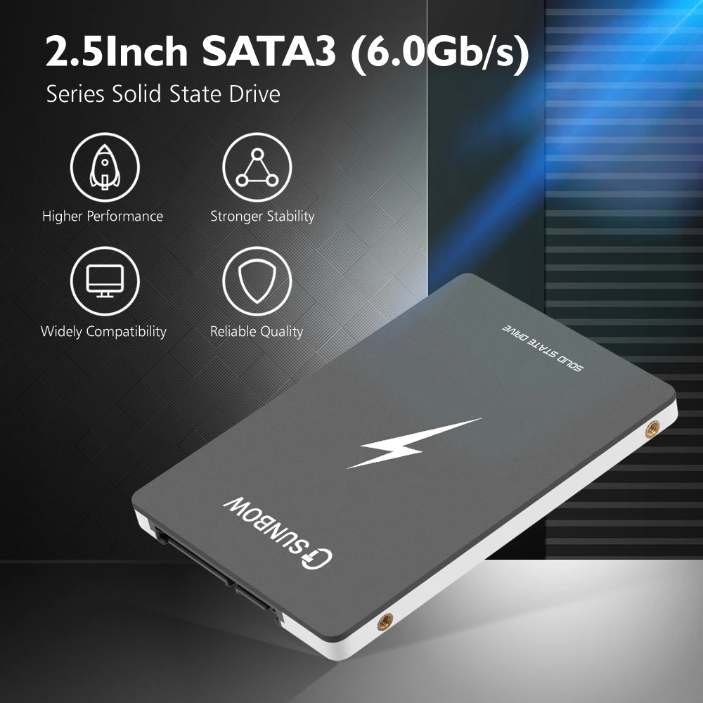 TCSUNBOW 120GB 240GB 1TB SSD 3D NAND Cache Performance Boost SATA III 2.5