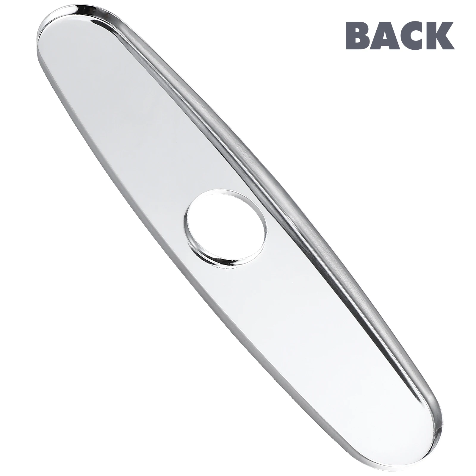 

Rustproof Stainless Steel Kitchen Faucet Plate 8 Inch Electroplated Sink Hole Cover Tidy Sealing Sink Hole Cover