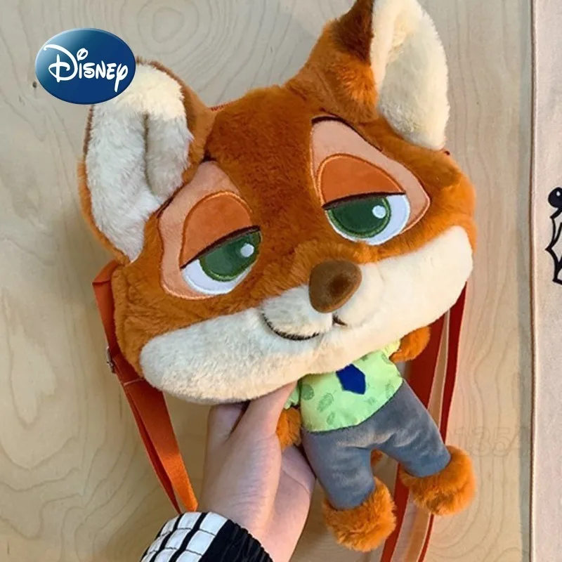 Disney Nick Nuova borsa a tracolla in peluche Borsa a tracolla in peluche da donna carina cartone animato Borsa in peluche per bambini casual di alta qualità