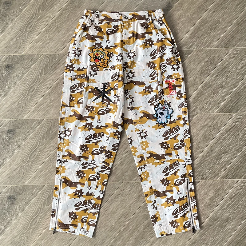 

2025 Glo Gang The Glory Zip Drink Спортивные повседневные брюки на молнии с мультяшным принтом