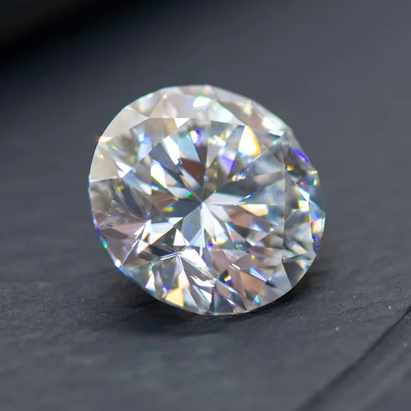 Lab Moissanite Stone Round Cut D Color VVS1 0.1ct-12ct Lab Grown Gemstone Charms for Jewelry Making Pass Diamond Tester