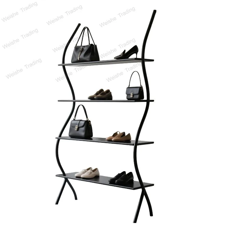 Clothing Store Display Rack Floor-to-ceiling Shoes Shoe Bag Display Rack Sample Display Shelf Commercial Shelf