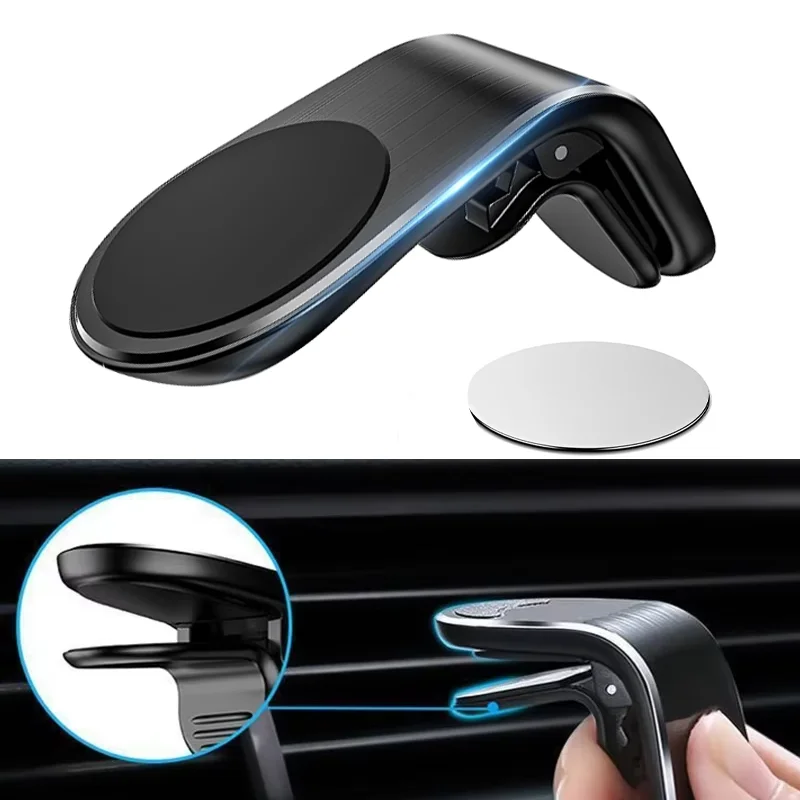 

1pc Magnetic Car Phone Holder High-quality High Stability 360 Rotation Air Vent Clip Phones Stands Auto Interior Accessories