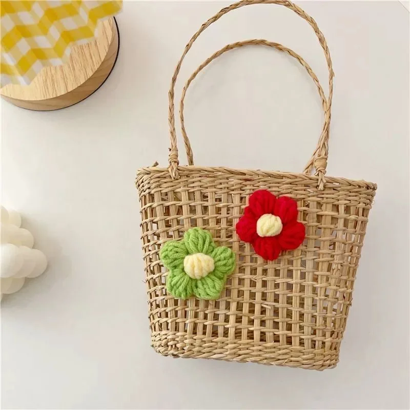 12pcs Handmade Knitted Wool Flower DIY Accessories Girls Cute Puff Color Flower Bag Clothes Hairpin Jewelry Decor Craft Supplies