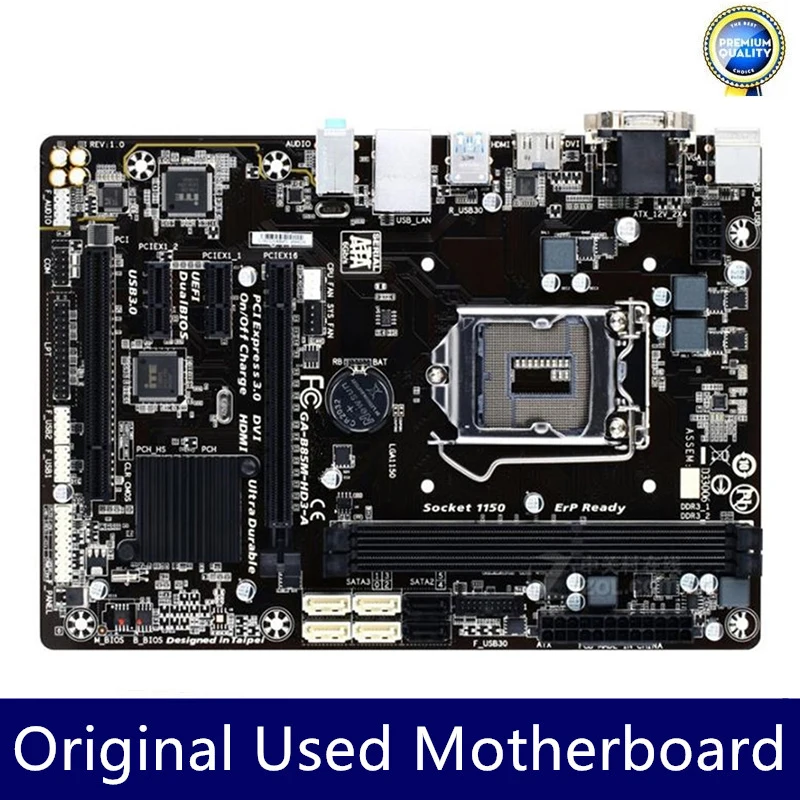 

Для Intel б/у материнская плата GA-B85M-HD3-A B85M-HD3-A B85 с разъемом LGA 1150 DDR3 16 ГБ i7 i5 i3 USB3.0 SATA III настольная материнская плата