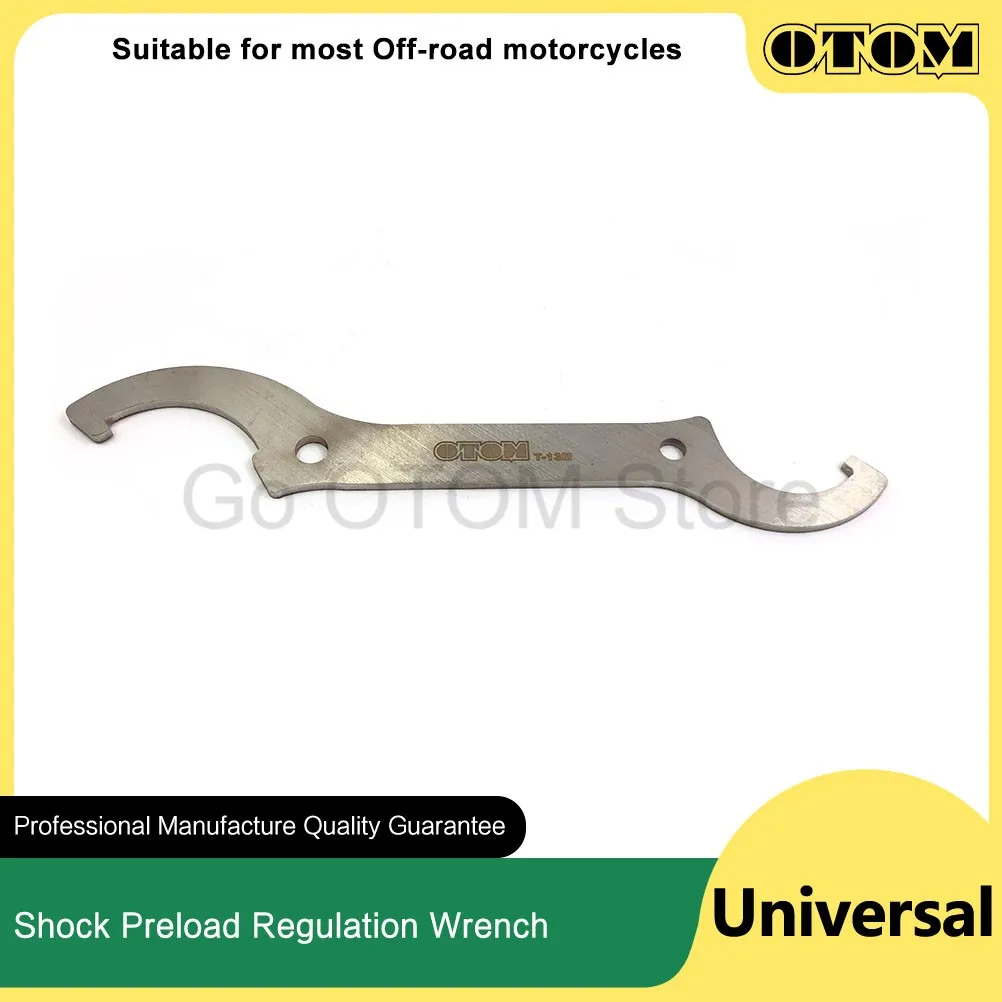 

OTOM Universal Motorcycle Rear Shock Absorber Preload Regulation Wrench Stainless Steel Adjusting Spanner Maintenance Tool EXC